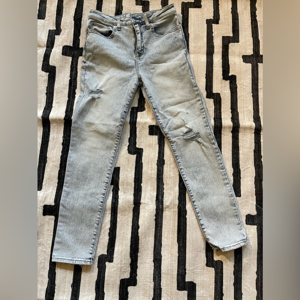 Gap Distressed Jegging Ankle High Rise size 14